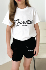 Mini Guestlist white embroidered t-shirt